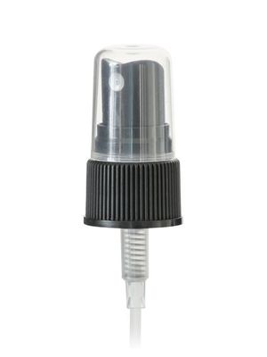Schwarzer mit Rippen versehener SGS bescheinigen 18mm feinen Nebel-Sprüher für kosmetische Flasche