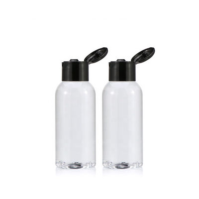 Transparente Pressungs-Art Schwarz-Kappen 100ml Flip Top Plastic Bottles With