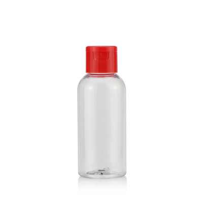 Transparente Pressungs-Art Schwarz-Kappen 100ml Flip Top Plastic Bottles With