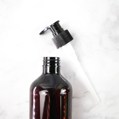 Transparentes leeres HAUSTIER Hersteller-Wholesale Brown Grays 300ml Plastikshampoo-Flasche mit Pumpen-Kappe