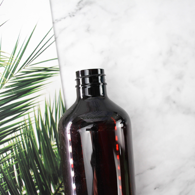 Transparentes leeres HAUSTIER Hersteller-Wholesale Brown Grays 300ml Plastikshampoo-Flasche mit Pumpen-Kappe