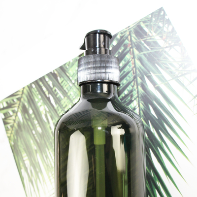Transparentes leeres HAUSTIER Hersteller-Wholesale Brown Grays 300ml Plastikshampoo-Flasche mit Pumpen-Kappe