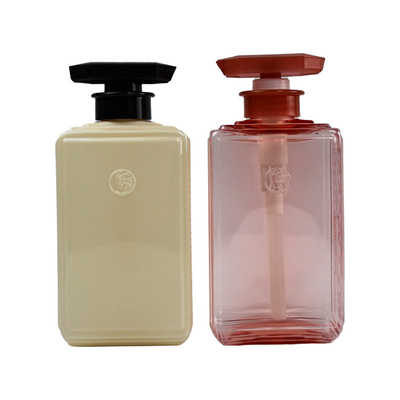 Druck HAUSTIER 500ml der klaren leeren quadratischen Lotions-Pumpflasche für Shampoo-und Conditioner-Flaschen