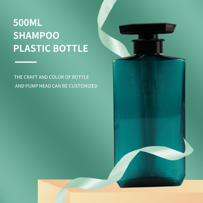 Druck HAUSTIER 500ml der klaren leeren quadratischen Lotions-Pumpflasche für Shampoo-und Conditioner-Flaschen